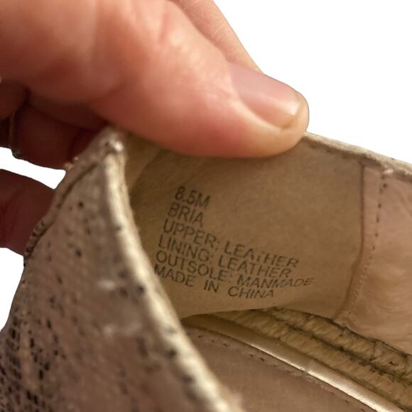 Katherine Kelly Snake Print Leather‎ Flats Size 8.5M - Picture 6 of 10